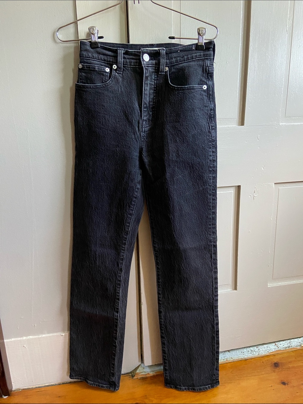 Madewell Black 90s Straight Jeans